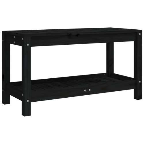 Vrtna klupa crna 82,5x35x45 cm od masivne borovine - Crna boja bora 82.5 x 35 x 45 cm 1 Cijena