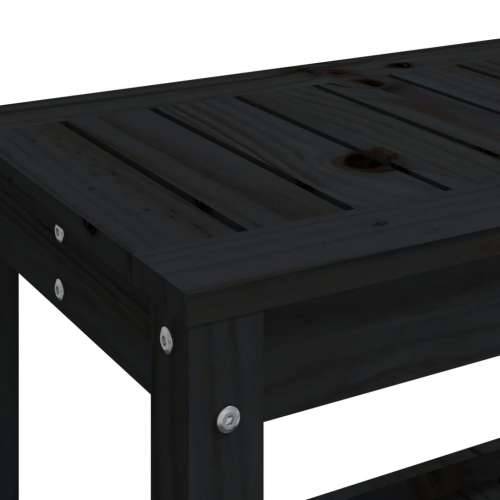 Vrtna klupa crna 82,5x35x45 cm od masivne borovine - Crna boja bora 82.5 x 35 x 45 cm 1 Cijena