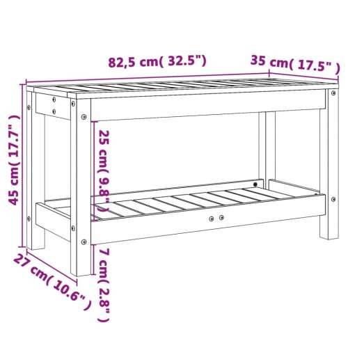 Vrtna klupa crna 82,5x35x45 cm od masivne borovine - Crna boja bora 82.5 x 35 x 45 cm 1 Cijena