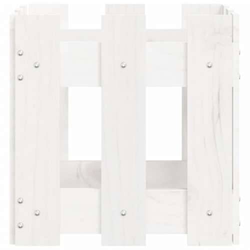 Vrtna sadilica s izgledom ograde bijela 30x30x30 cm od borovine - Bijela boja bora 30 x 30 x 30 cm 1 Cijena