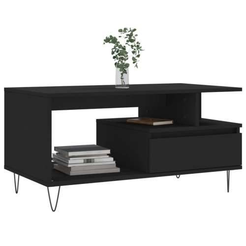 Stolić za kavu crni 90 x 49 x 45 cm od konstruiranog drva - Crna 1 Cijena