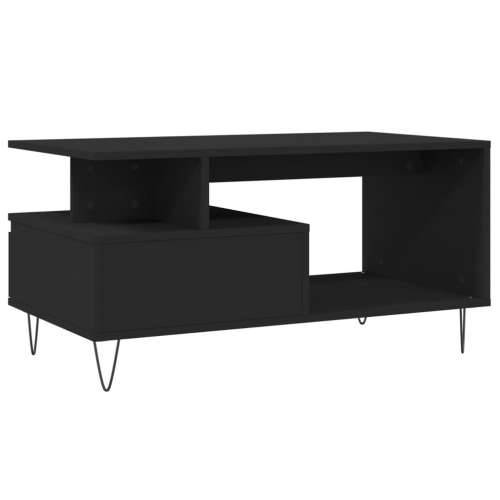 Stolić za kavu crni 90 x 49 x 45 cm od konstruiranog drva - Crna 1 Cijena