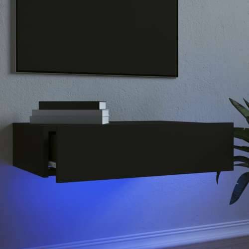 TV ormarić s LED svjetlima crni 60 x 35 x 15,5 cm Cijena