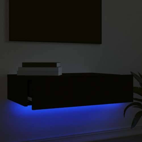 TV ormarić s LED svjetlima crni 60 x 35 x 15,5 cm - Crna 1 60 cm Cijena