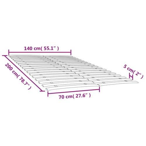 Podnice za krevet s 34 letvice 2 kom 70 x 200 cm - 140 x 200 cm Cijena