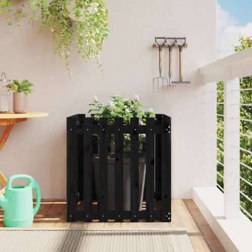 Vrtna sadilica s izgledom ograde crna 70x70x70 cm od borovine Crna boja bora 70 x 70 x 70 cm 1 Cijena