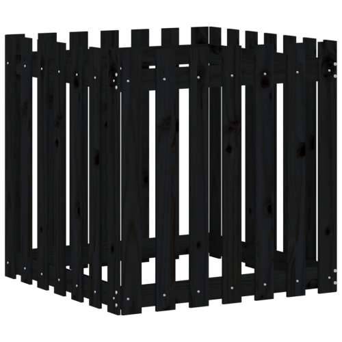 Vrtna sadilica s izgledom ograde crna 70x70x70 cm od borovine Crna boja bora 70 x 70 x 70 cm 1 Cijena