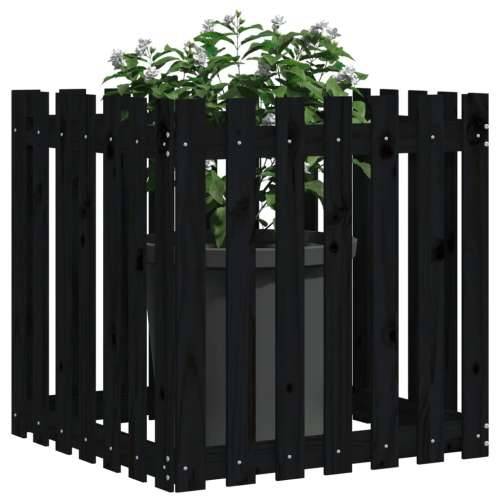 Vrtna sadilica s izgledom ograde crna 70x70x70 cm od borovine Crna boja bora 70 x 70 x 70 cm 1 Cijena