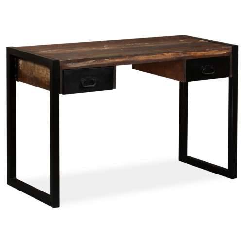 Radni stol s 2 ladice od masivnog obnovljenog drva 120x50x76 cm Cijena