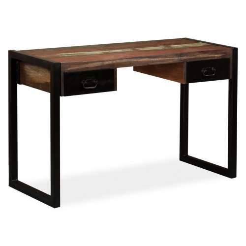 Radni stol s 2 ladice od masivnog obnovljenog drva 120x50x76 cm Cijena