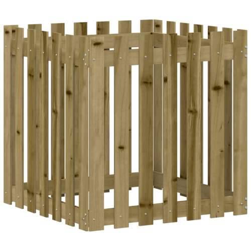 Vrtna sadilica s izgledom ograde 70 x 70 x 70 cm od borovine - Prirodno impregnirano 70 x 70 x 70 cm 1 Cijena