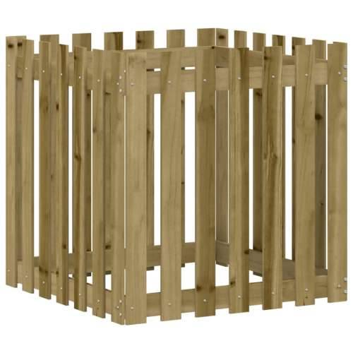 Vrtna sadilica s izgledom ograde 70 x 70 x 70 cm od borovine - Prirodno impregnirano 70 x 70 x 70 cm 1 Cijena