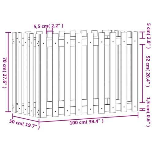 Povišena gredica - Vrtna gredica 100x50x70 cm od masivne duglazije - Prirodni douglas 100 x 50 x 70 cm 1 Cijena