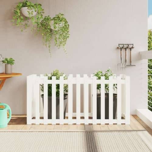 Povišena gredica - Vrtna gredica bijela 150x50x50 cm masivna borovina - Bijela boja bora 150 x 50 x 70 cm 1 Cijena
