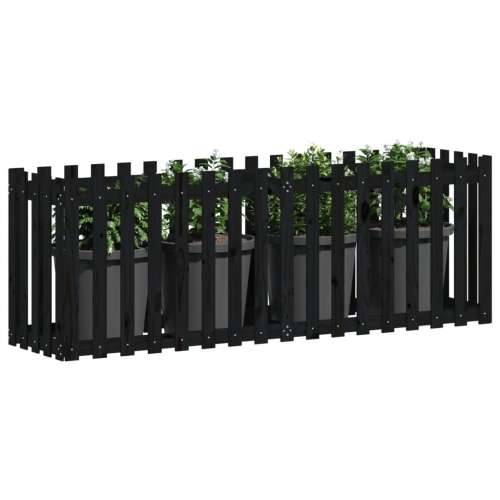 Povišena gredica - Vrtna gredica crna 200x50x70 cm masivna borovina - Crna boja bora 200 x 50 x 70 cm 1 Cijena