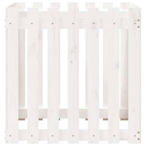 Vrtna sadilica s izgledom ograde bijela 70x70x70 cm od borovine Bijela boja bora 70 x 70 x 70 cm 1 Cijena