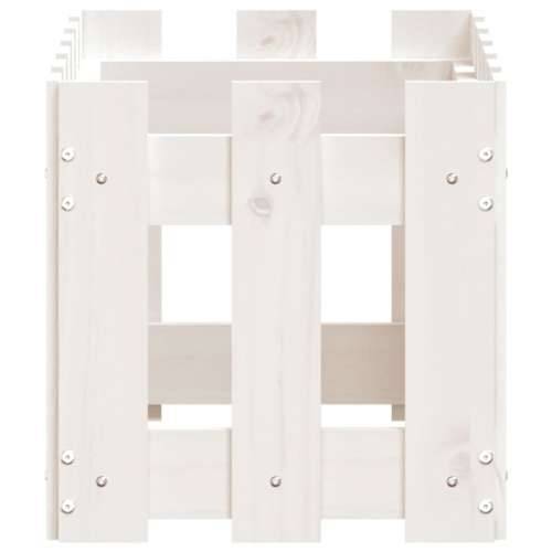 Vrtna sadilica s izgledom ograde bijela 60x30x30 cm od borovine - Bijela boja bora 60 x 30 x 30 cm 1 Cijena