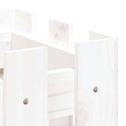 Vrtna sadilica s izgledom ograde bijela 60x30x30 cm od borovine - Bijela boja bora 60 x 30 x 30 cm 1 Cijena