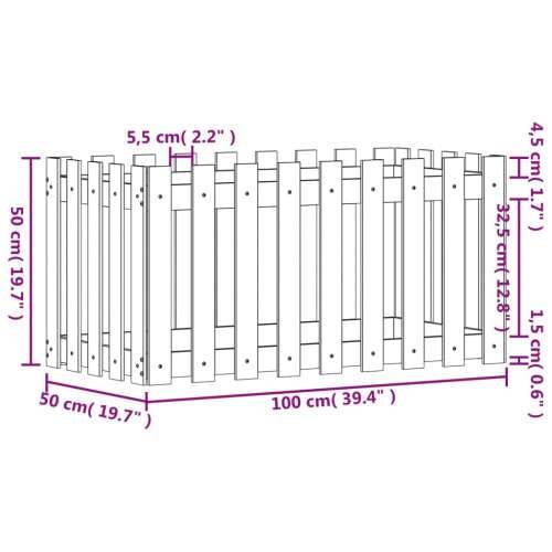 Povišena gredica - Vrtna gredica 100x30x30 cm od masivne borovine - Prirodna boja bora 100 x 50 x 50 cm 1 Cijena