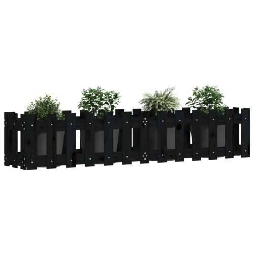 Povišena gredica - Vrtna gredica crna 150x30x30 cm masivna borovina - Crna boja bora 150 x 30 x 30 cm 1 Cijena