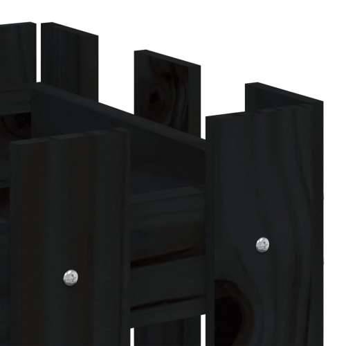 Vrtna sadilica s izgledom ograde crna 60x30x30 cm od borovine - Crna boja bora 60 x 30 x 30 cm 1 Cijena