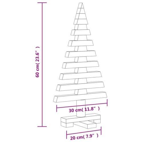 Drveno ukrasno božićno drvce 60 cm od masivne borovine - 60 cm 1 Cijena