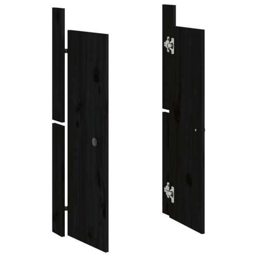 Vanjska kuhinjska vrata crna 50x9x82 cm masivna borovina - Crna boja bora 1 Cijena