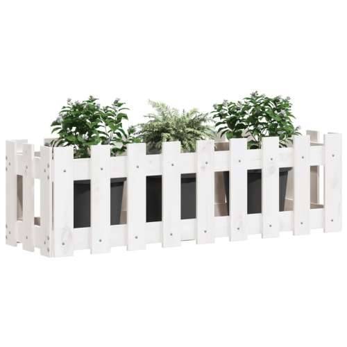 Povišena gredica - Vrtna gredica bijela 100x30x30 cm masivna borovina - Bijela boja bora 100 x 30 x 30 cm 1 Cijena