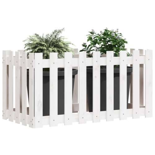 Povišena gredica - Vrtna gredica bijela 100x50x50 cm masivna borovina - Bijela boja bora 100 x 50 x 50 cm 1 Cijena