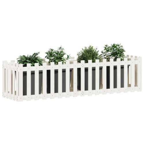 Povišena gredica - Vrtna gredica bijela 200x50x50 cm masivna borovina - Bijela boja bora 200 x 50 x 50 cm 1 Cijena