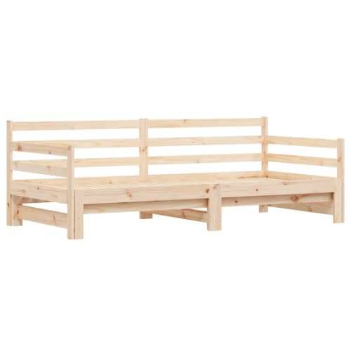 Dnevni krevet na razvlačenje 80 x 200 cm od masivne borovine - Prirodna 80 x 200 cm Cijena