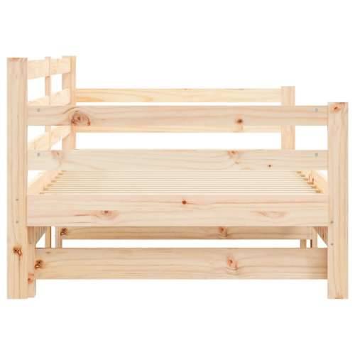 Dnevni krevet na razvlačenje 80 x 200 cm od masivne borovine - Prirodna 80 x 200 cm Cijena