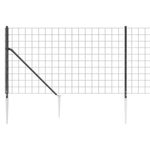 Ograda od žičane mreže sa šiljastim držačima antracit 1,1x10 m Cijena