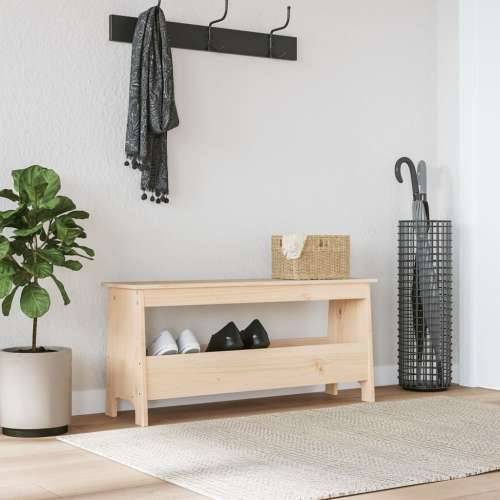 Klupa za hodnik 100x28x45 cm od masivne borovine - Prirodna 100 x 28 x 45 cm Cijena
