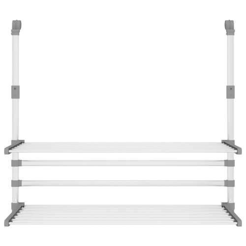Stalak za sušenje za balkon 89 x 25 x (60 - 95) cm aluminijski - 89 x 25 x 95 cm Cijena