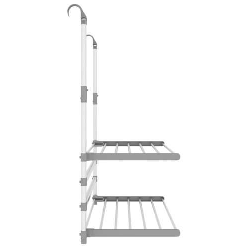 Stalak za sušenje za balkon 89 x 25 x (60 - 95) cm aluminijski - 89 x 25 x 95 cm Cijena