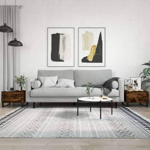 Stolići za kavu 2 kom boja hrasta 50x46x35 cm konstruirano drvo - Dimljeni hrast 2 Cijena