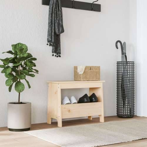 Klupa za hodnik 60x28x45 cm od masivne borovine - Prirodna 60 x 28 x 45 cm Cijena