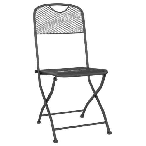 Vrtna garnitura - 7-dijelni vrtni blagovaonski set antracit metalni mrežasti - Dužina stola 110 cm 6 Cijena