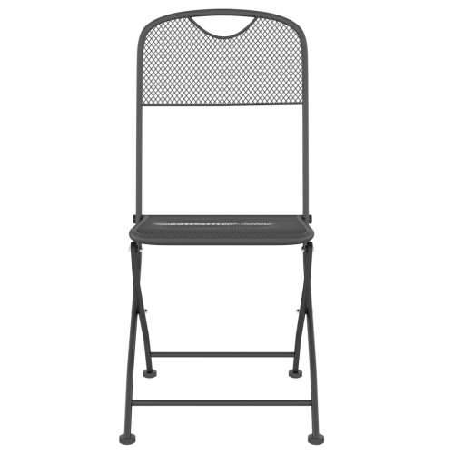 Vrtna garnitura - 7-dijelni vrtni blagovaonski set antracit metalni mrežasti - Dužina stola 110 cm 6 Cijena