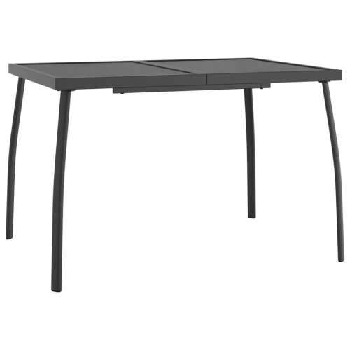 Vrtna garnitura - 7-dijelni vrtni blagovaonski set antracit metalni mrežasti - Dužina stola 110 cm 6 Cijena