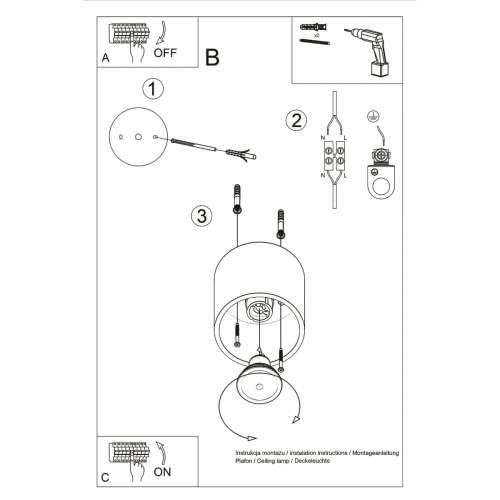 Stropna lampa ORBIS 1 bijela Cijena