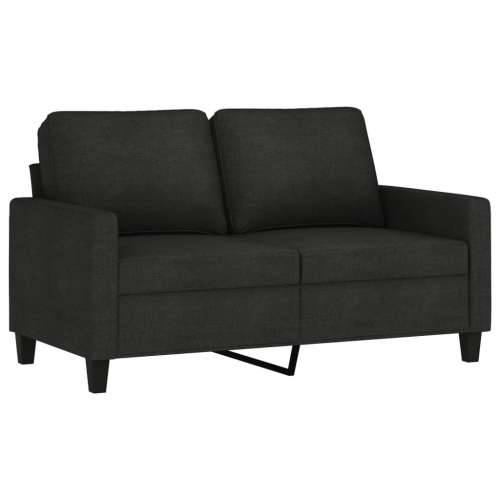 2-dijelni set sofa s jastucima crni od tkanine - Crna s jastučićima Cijena