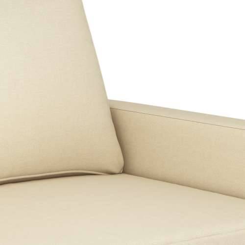 3-dijelni set sofa s jastucima krem od tkanine - Krema s jastučićima Cijena