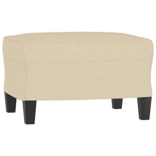 3-dijelni set sofa s jastucima krem od tkanine - Krema s jastučićima i tabureom Cijena