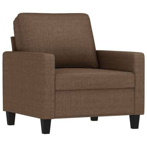 3-dijelni set sofa s jastucima smeđi od tkanine - Smeđa s jastučićima Cijena