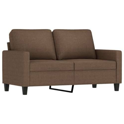 3-dijelni set sofa s jastucima smeđi od tkanine - Smeđa s jastučićima Cijena