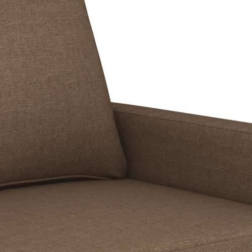 3-dijelni set sofa s jastucima smeđi od tkanine - Smeđa s jastučićima Cijena