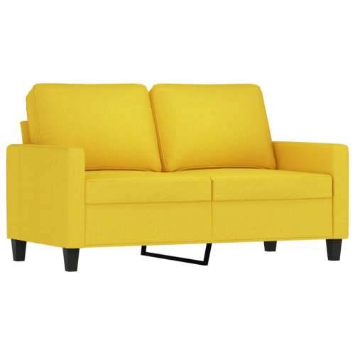3-dijelni set sofa s jastucima svjetložuti od tkanine - Svjetložuta s jastučićima Cijena