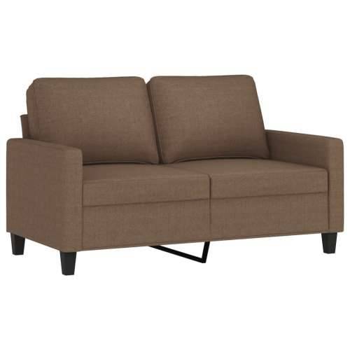 3-dijelni set sofa s jastucima smeđi od tkanine - Smeđa s jastučićima i tabureom Cijena